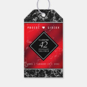 Elegant 42e Jasper Wedding Jubileum Cadeaulabel (Voorkant)