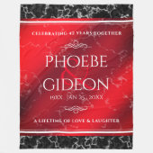 Elegant 42e Jasper Wedding Jubileum Fleece Deken (Voorkant)