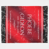 Elegant 42e Jasper Wedding Jubileum Fleece Deken (Voorkant (Horizontaal))