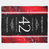 Elegant 42e Jasper Wedding Jubileum Fleece Deken (Voorkant (Horizontaal))