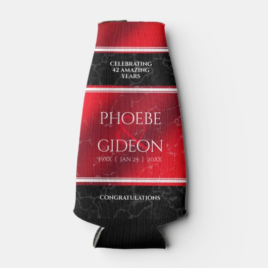 Elegant 42e Jasper Wedding Jubileum Flesjeskoeler (Voorkant)