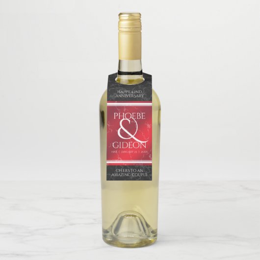 Elegant 42e Jasper Wedding Jubileum Flessenhanger (Op fles)