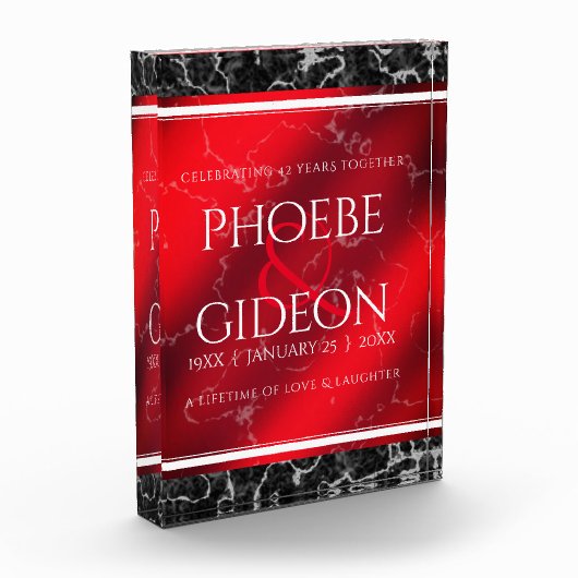 Elegant 42e Jasper Wedding Jubileum Fotoblokken (Links)