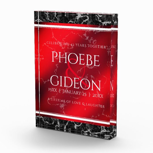 Elegant 42e Jasper Wedding Jubileum Fotoblokken (Rechts)