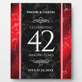 Elegant 42e Jasper Wedding Jubileum Fotoplaat