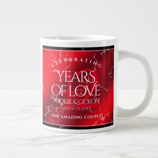 Elegant 42e Jasper Wedding Jubileum Grote Koffiekop (Rechts)