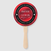 Elegant 42e Jasper Wedding Jubileum Handwaaier (Achterkant)