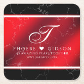 Elegant 42e Jasper Wedding Jubileum Kartonnen Onderzetters (Voorkant)