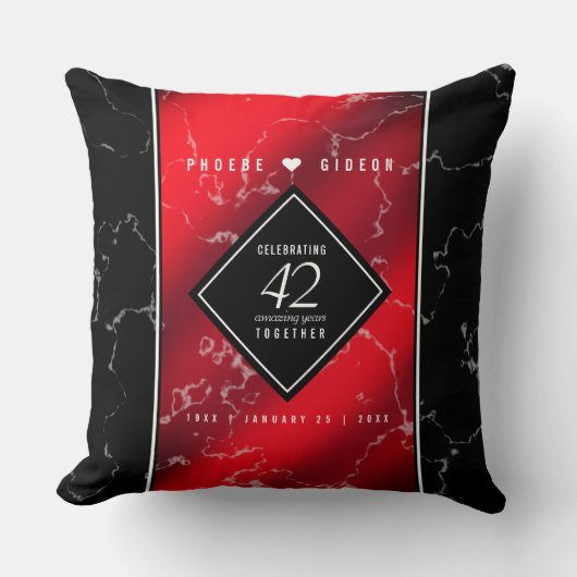 Elegant 42e Jasper Wedding Jubileum Kussen (Voorkant)