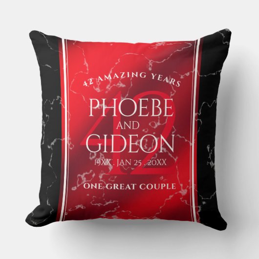 Elegant 42e Jasper Wedding Jubileum Kussen (Voorkant)