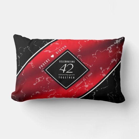 Elegant 42e Jasper Wedding Jubileum Kussen (Voorkant)