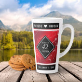 Elegant 42e Jasper Wedding Jubileum Latte Mok