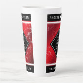 Elegant 42e Jasper Wedding Jubileum Latte Mok (Voorkant)