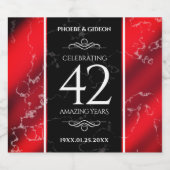 Elegant 42e Jasper Wedding Jubileum Likeurfles Etiket (Enkel label)