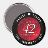 Elegant 42e Jasper Wedding Jubileum Magneet (Voorkant / Achterkant)