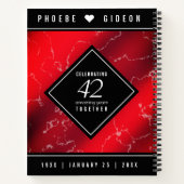 Elegant 42e Jasper Wedding Jubileum Notitieboek (Achterkant)