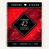 Elegant 42e Jasper Wedding Jubileum Notitieboek (Voorkant)