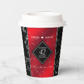 Elegant 42e Jasper Wedding Jubileum Papieren Bekers (Achterkant)