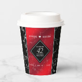 Elegant 42e Jasper Wedding Jubileum Papieren Bekers (Voorkant)