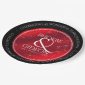 Elegant 42e Jasper Wedding Jubileum Papieren Bordje (Gekanteld)