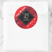 Elegant 42e Jasper Wedding Jubileum Ronde Sticker (Tas)