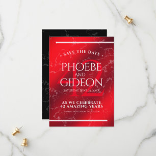 Elegant 42e Jasper Wedding Jubileum Save The Date