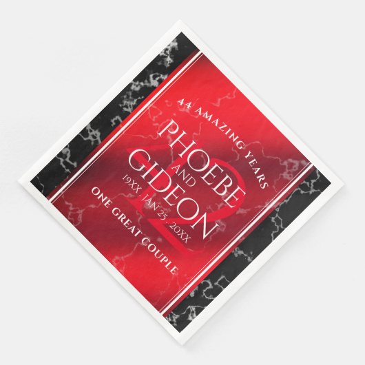 Elegant 42e Jasper Wedding Jubileum Servet (Hoek)