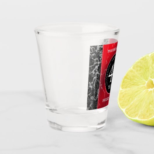 Elegant 42e Jasper Wedding Jubileum Shot Glas (Links)