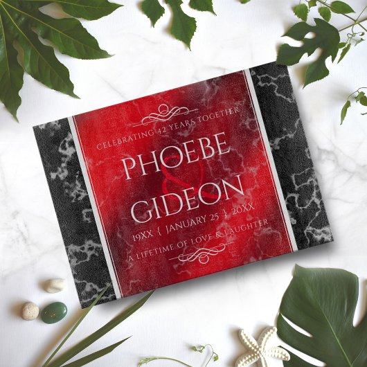 Elegant 42e Jasper Wedding Jubileum Snijplank