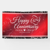 Elegant 42e Jasper Wedding Jubileum Spandoek (Horizontaal)