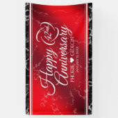 Elegant 42e Jasper Wedding Jubileum Spandoek (Verticaal)