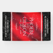 Elegant 42e Jasper Wedding Jubileum Spandoek (Horizontaal)