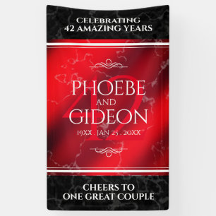 Elegant 42e Jasper Wedding Jubileum Spandoek