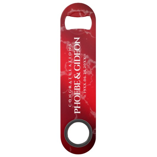 Elegant 42e Jasper Wedding Jubileum Speed Flessenopener (Voorkant)