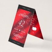 Elegant 42e Jasper Wedding Jubileum Table Card Kaart (Achterkant)