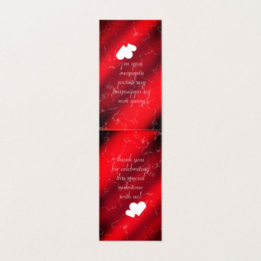 Elegant 42e Jasper Wedding Jubileum Table Card Kaart (Binnenkant ongevouwen)