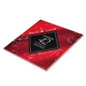 Elegant 42e Jasper Wedding Jubileum Tegeltje (Zijkant)