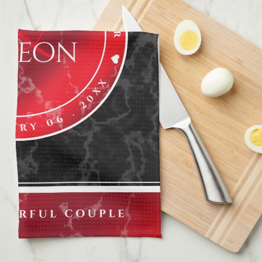 Elegant 42e Jasper Wedding Jubileum Theedoek (Quarter Fold)