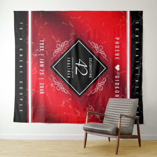 Elegant 42e Jasper Wedding Jubileum Wandkleed (In Situ (horizontaal))