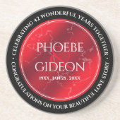 Elegant 42e Jasper Wedding Jubileum Zandsteen Onderzetter (Voorkant)