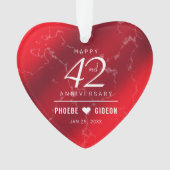 Elegant 42nd Jasper Wedding Anniversary Ornament (voorkant)