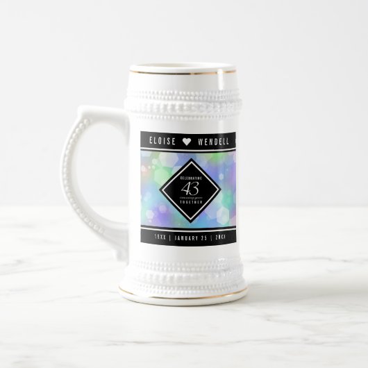 Elegant 43rd Opal Wedding Jubileum Celebration Bierpul (Links)