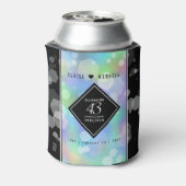 Elegant 43rd Opal Wedding Jubileum Celebration Blikjeskoeler (Blikje Achterkant)