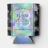 Elegant 43rd Opal Wedding Jubileum Celebration Blikjeskoeler (Voorkant)