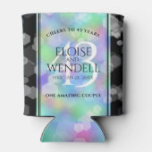 Elegant 43rd Opal Wedding Jubileum Celebration Blikjeskoeler (Achterkant)