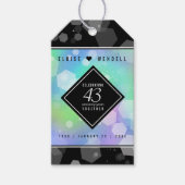 Elegant 43rd Opal Wedding Jubileum Celebration Cadeaulabel (Voorkant)
