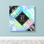 Elegant 43rd Opal Wedding Jubileum Celebration Canvas Afdruk (Insitu (Houten vloer))