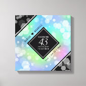 Elegant 43rd Opal Wedding Jubileum Celebration Canvas Afdruk (Voorkant)