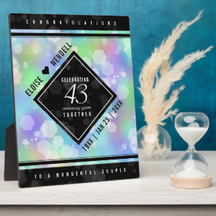 Elegant 43rd Opal Wedding Jubileum Celebration Fotoplaat