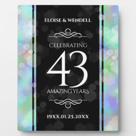 Elegant 43rd Opal Wedding Jubileum Celebration Fotoplaat